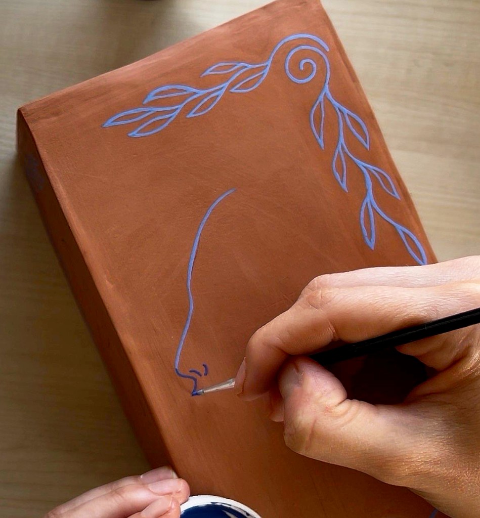 Détail motif lampe à poser